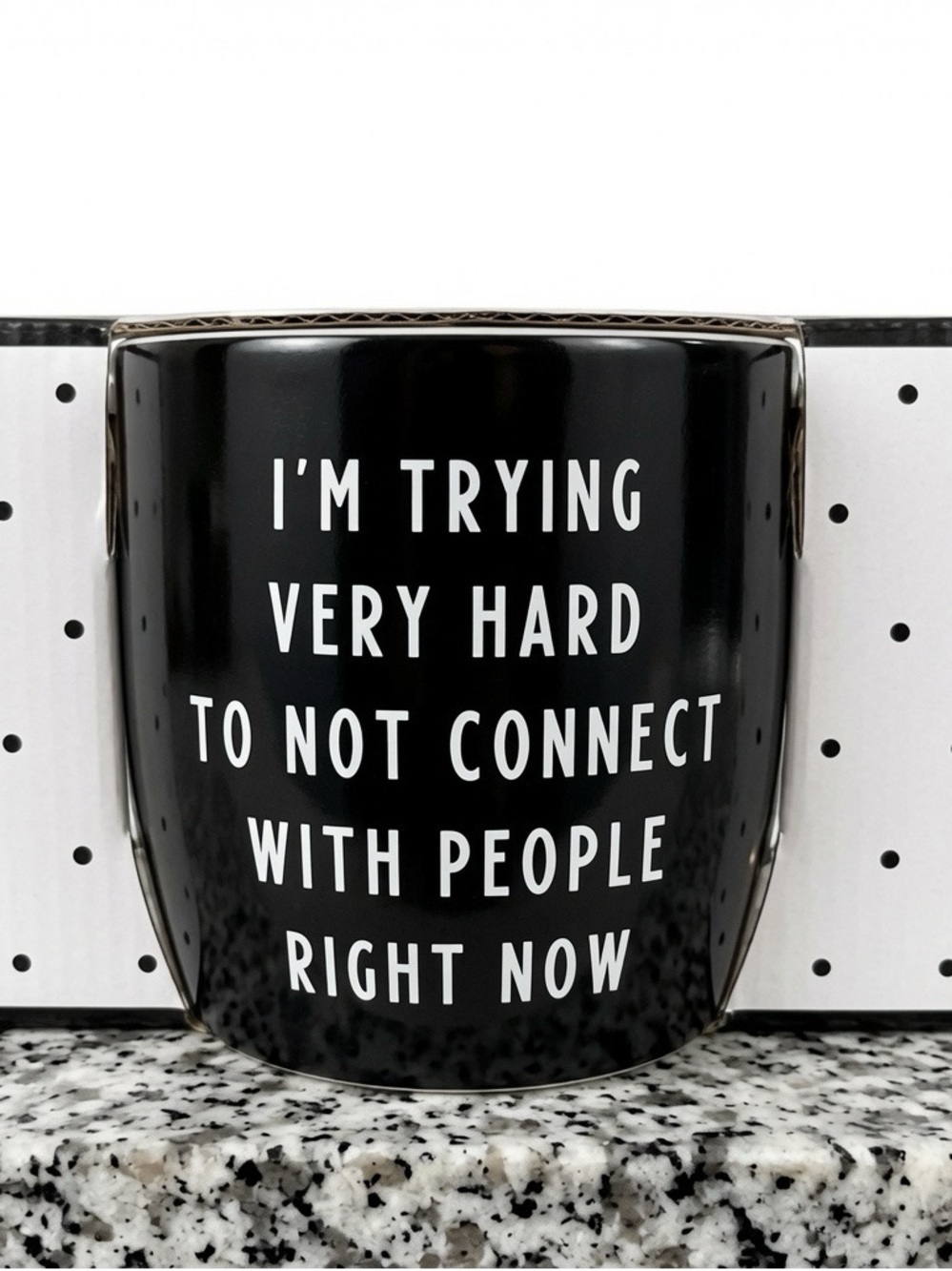 🆕 NWT  14oz Black Sarcastic Mug